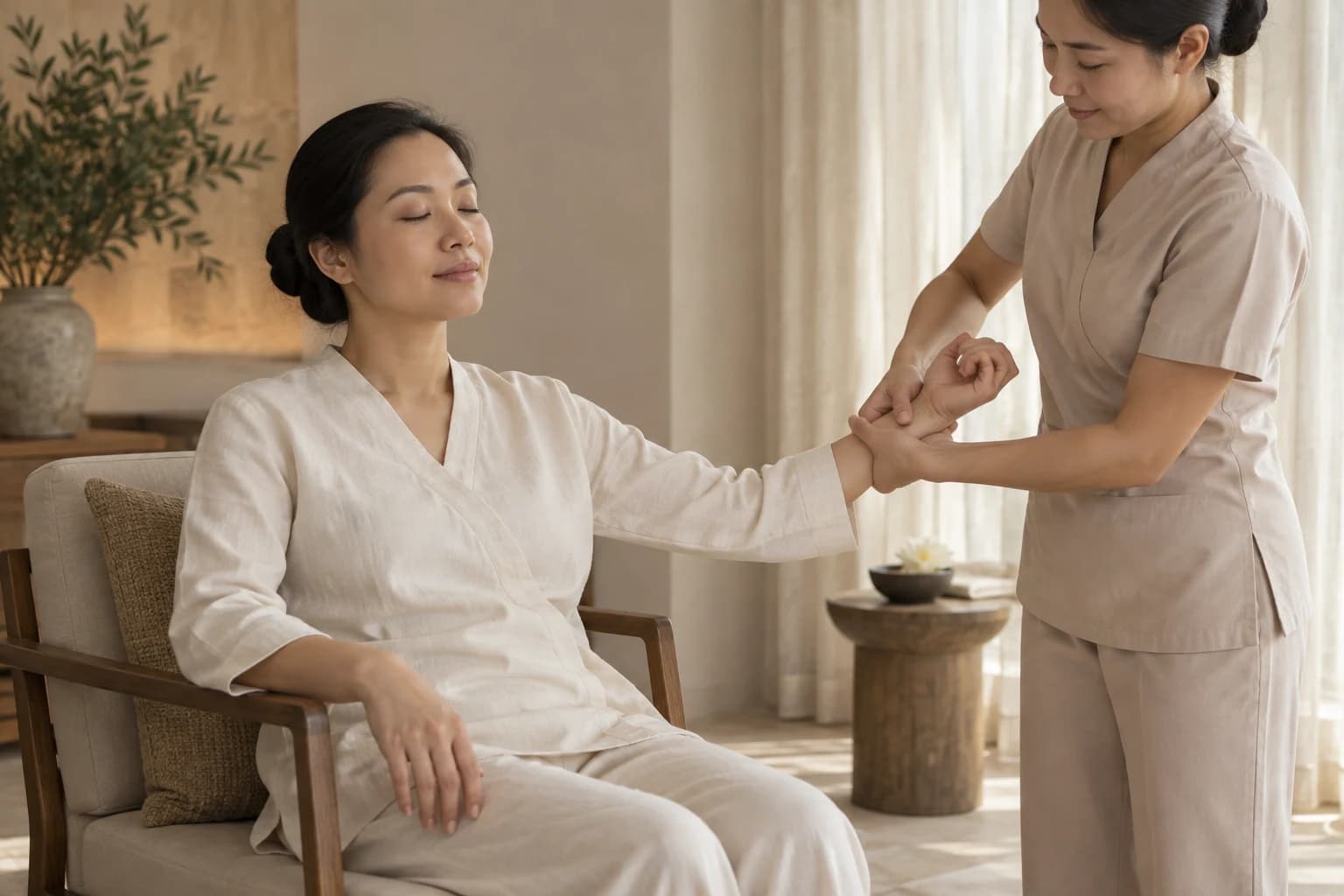 Thư giãn với chăm sóc bàn tay và cánh tay